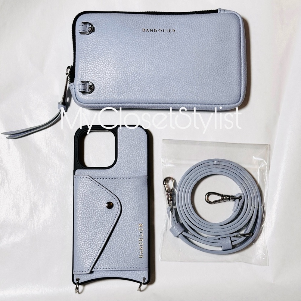 New BANDOLIER Wallet Case Leather Strap Expanded Pouch SET 14ProMax RARE UNICORN